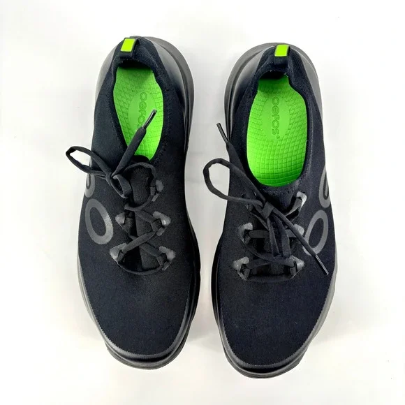 OOFOS OOmg Sport LS Low Black Recovery Sneakers Lace Up Athletic Men Size 14 - Picture 5 of 9